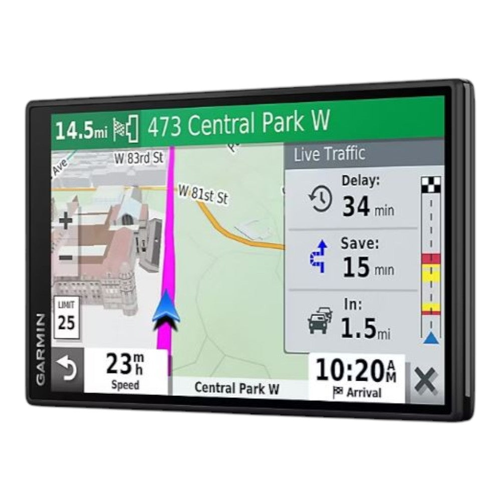 Garmin DriveSmart 55 LMT 5.5" GPS Navigation System w/ Wi-Fi, Lifetime Maps & Vehicle Suction Cup Mount 010-02037-08
