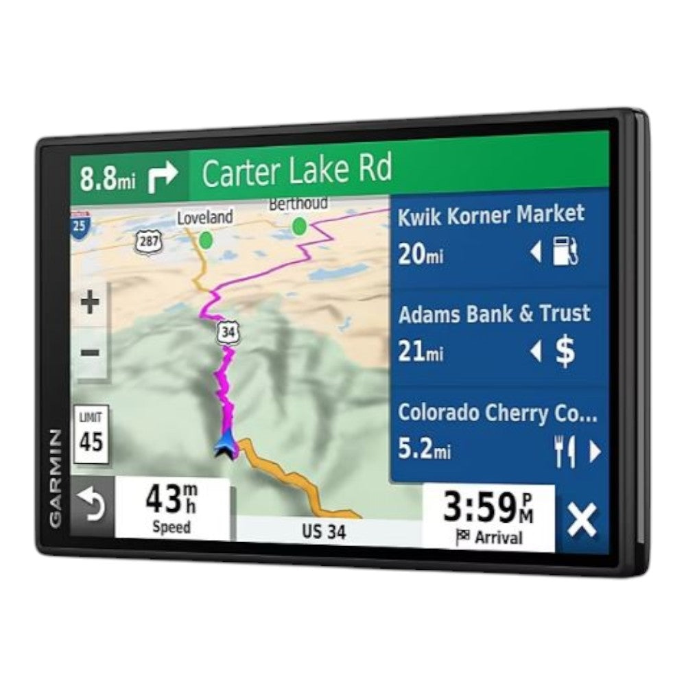 Garmin DriveSmart 55 LMT 5.5" GPS Navigation System w/ Wi-Fi, Lifetime Maps & Vehicle Suction Cup Mount 010-02037-08
