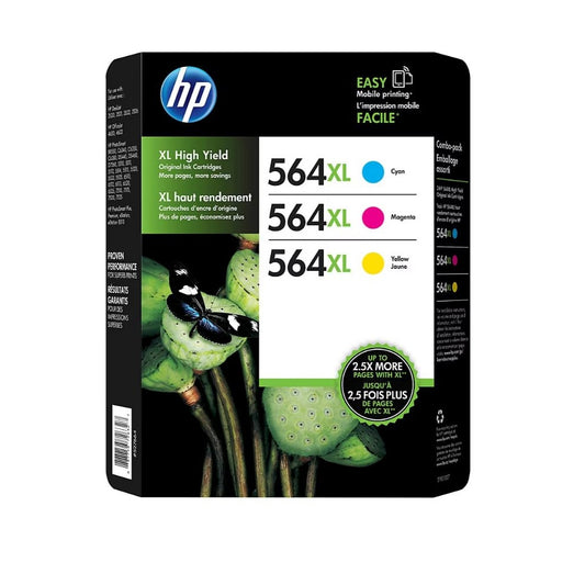 HP 564XL Color Ink Cartridges 3-Pack D8J63BN