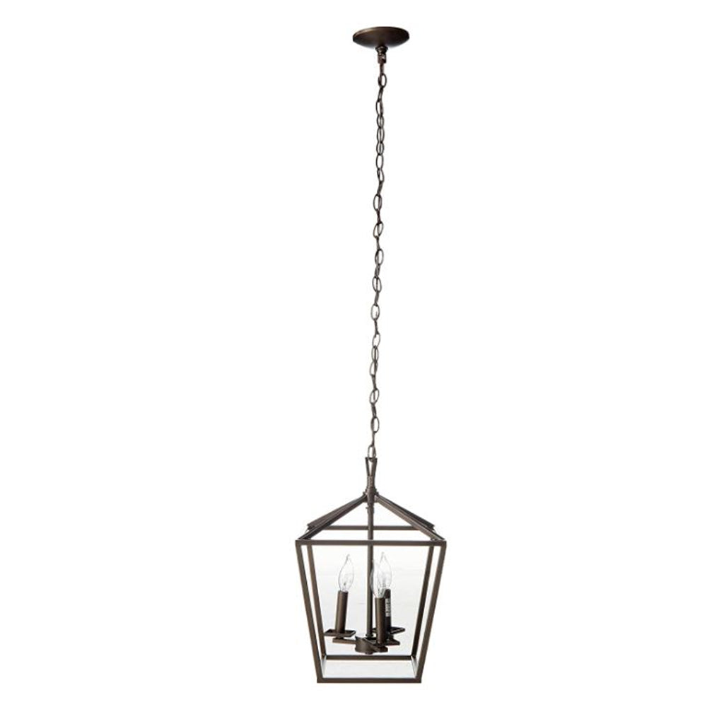 Sunset Lighting 3-Light 12" Raven Cage Pendant Ceiling 60W Provincial Bronze F3712-64