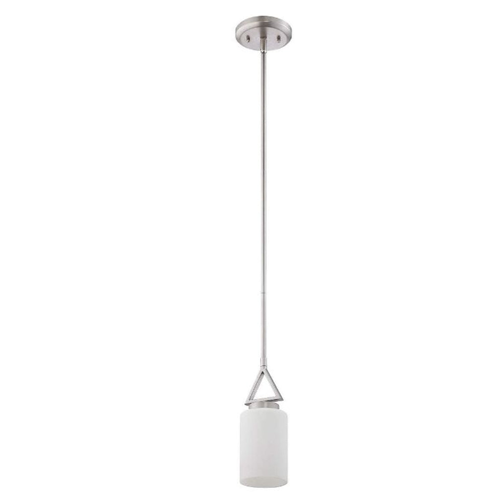 Luminance Contemporary 1-Incandescent Pendant Light Satin Nickel Finish F14001-53