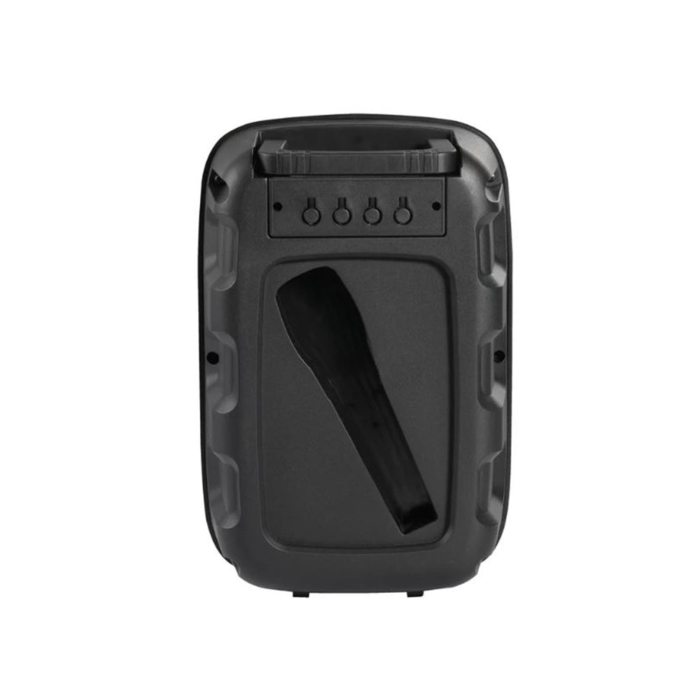 Proscan PA689 Rechargeable 6.5" 10-Watt Portable Bluetooth Tailgate Speaker with FM Radio, LED Lighting, and Karaoke Function