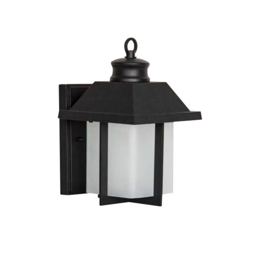 Sunset Porch Lantern 10” Wall Mount LED 9W Frosted Glass Black - F9958-31-2-3K - 10-1/4IN H LED PORCH LANTERN DOB 450L