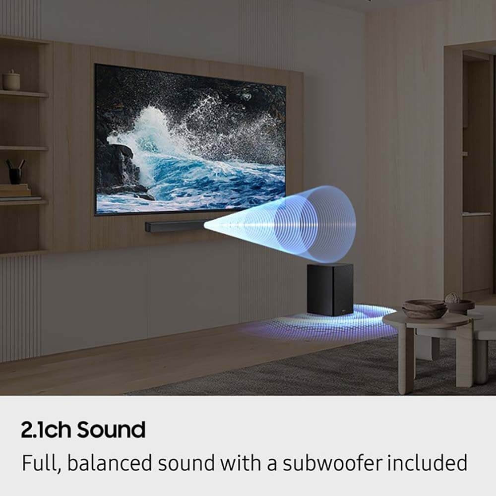 Samsung B-Series 2.1Ch DTS Virtual:X Soundbar with Subwoofer Titan Black HW-B550F/ZA