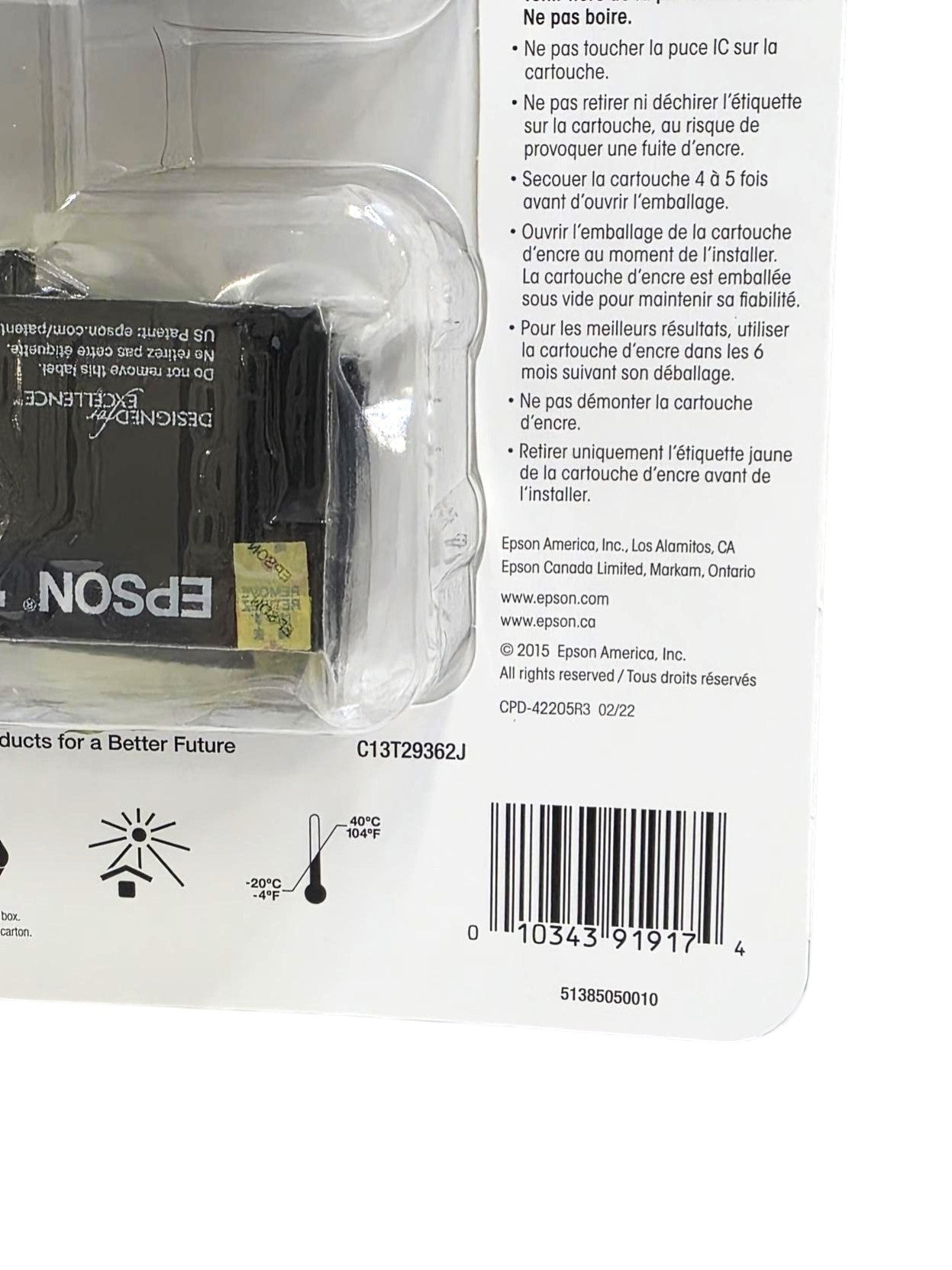 Epson T2201-5-SVH 220 Ink Jet Cartridge 5-Color Pack: Black Cyan Magenta Yellow