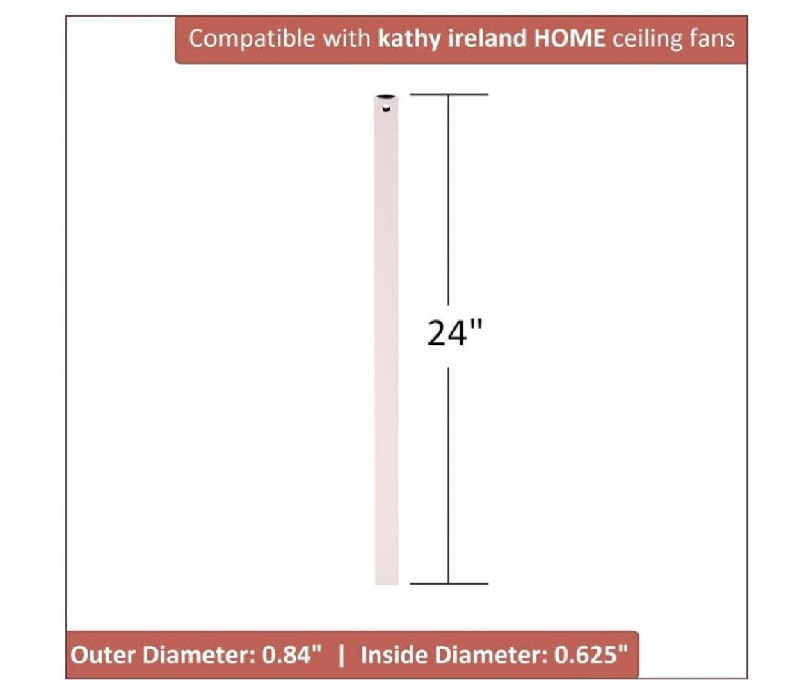 Emerson CFDR2AW Ceiling Fan Downrod 24" Long Summer White