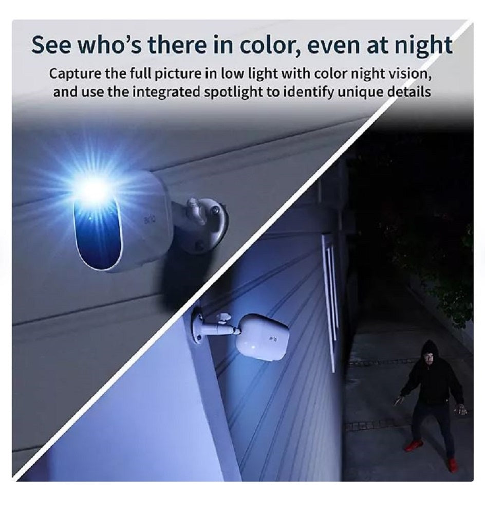 Arlo Essential 1080p Wireless Security Cameras with Solar Panel, 2-pack VMK2230-100NAS