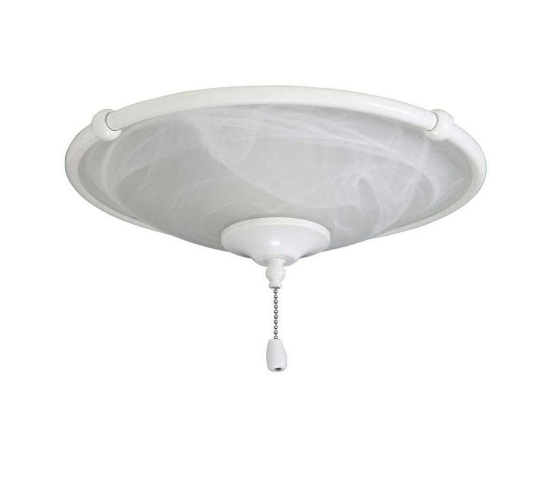 Emerson Outdoor Damp Low Profile LED Bowl Light Kit with Frosted Shade - Appliance White LK53WW