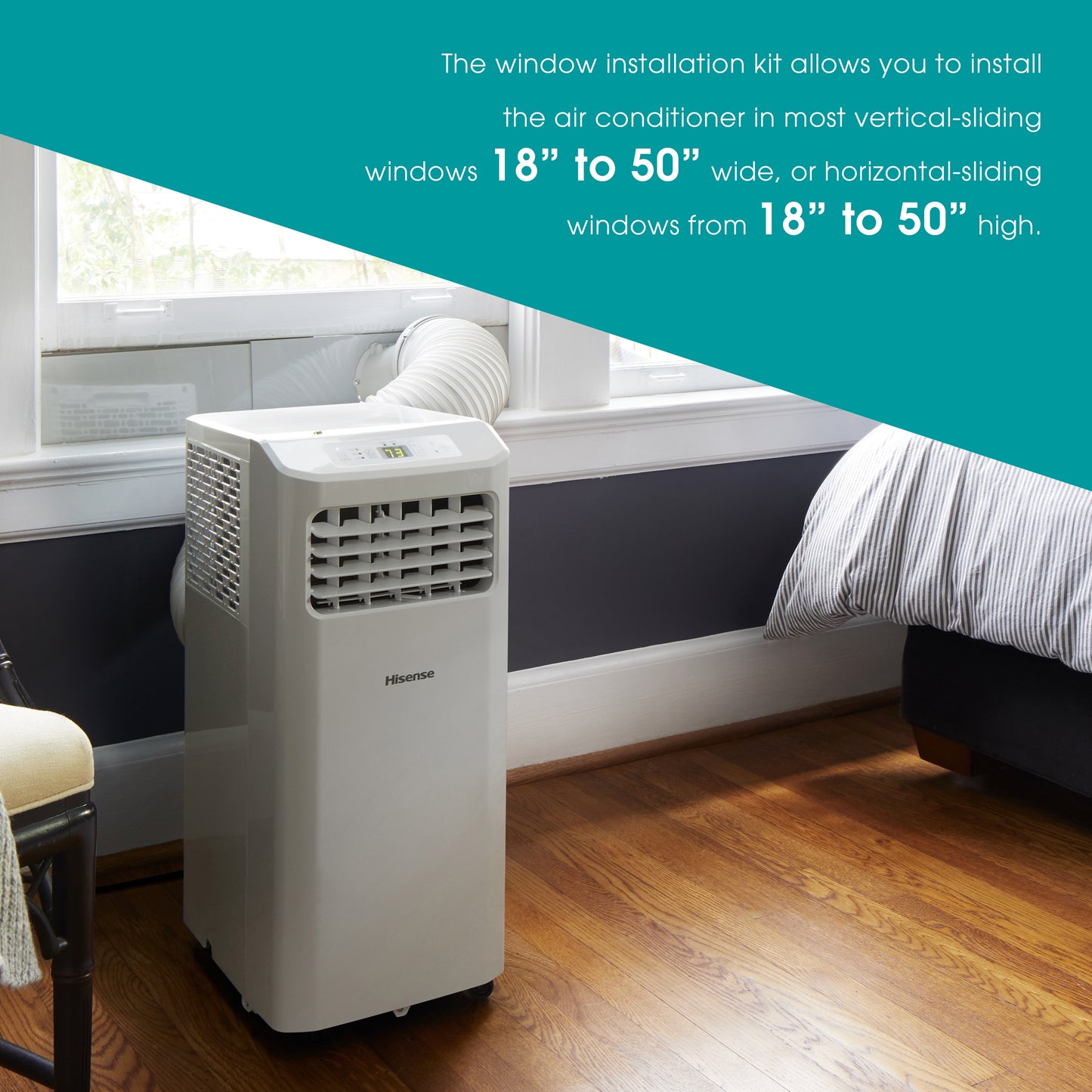 Hisense Portable Air Conditioner 250-Sq.ft 6000 BTU 115-Volt White Ultra-Slim Portable Air Conditioner - AP0621CR1W  Local  Pick Up Only