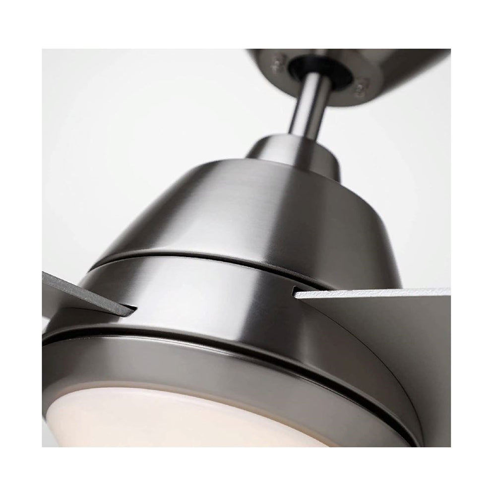 Emerson CF370BS Geode 52" Ceiling Fan with LED Light, Brushed Steel