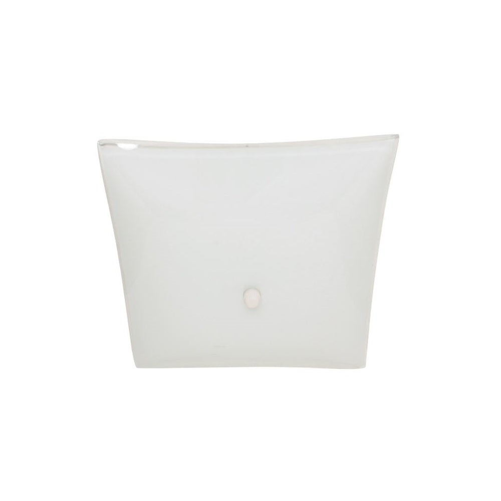 Luminance Sunset Lighting 2-Light 12" Ceiling Mount White Square Glass Dimmable F3962-30