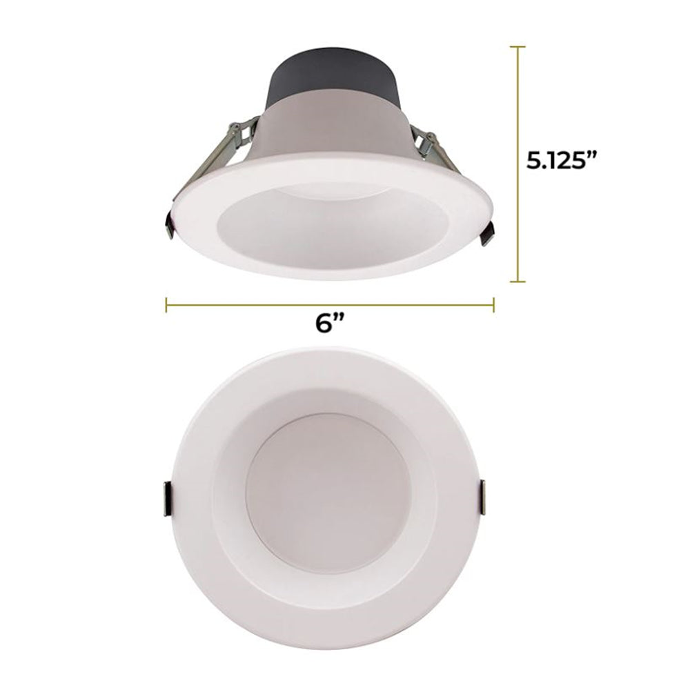 Luminance Sunset Lighting F9616-30 Pro Fixture ES Led Six Inch Downlight, Aluminum Dimmable with White Finish
