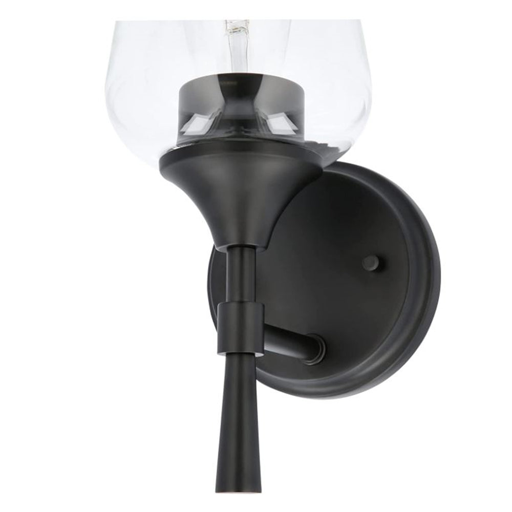 Sunset 1-Light Black Vanity for Bathroom | Wall Mount Fixture 100W - F27011-31