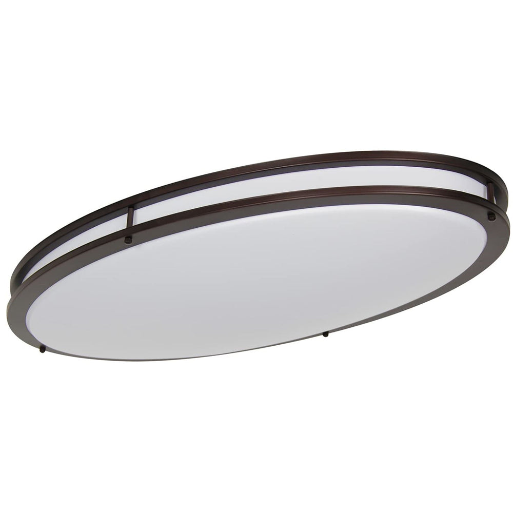 Sunset Lighting Luminance LED F9917-64-3-4K Oval Ceiling Mount Suitable in Damp Locations, Bronze - LED 32IN CEILING 53W 4000K 5100LM