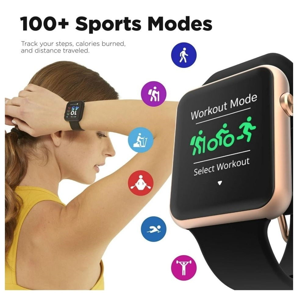 Itouch Air 4 Unisex Adult Black Smart Watch TA4M01-C02