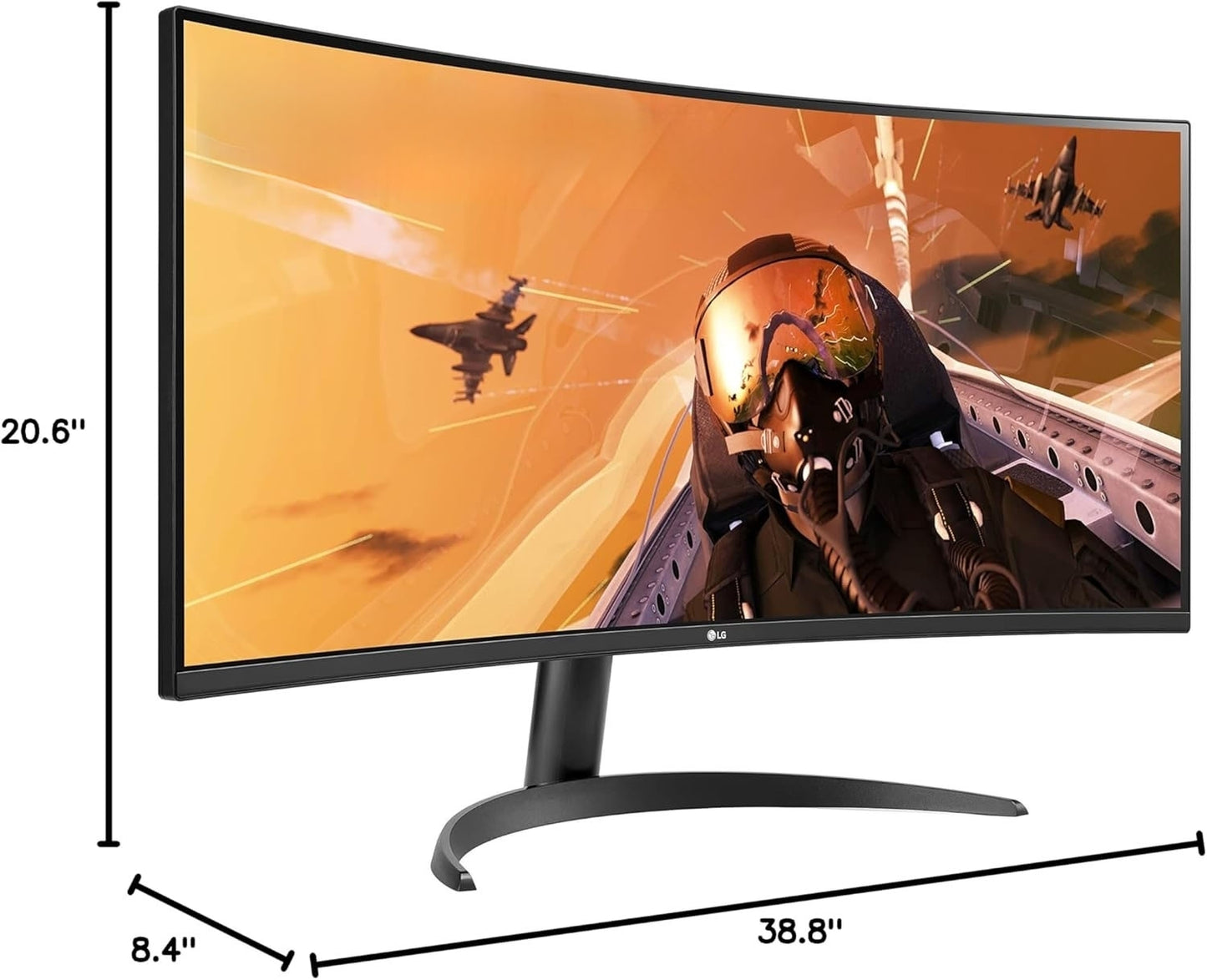 LG 34WP60C-B 34" 160Hz 1ms Curved UltraWide QHD 3440 x 1440 Monitor HDMI, DP