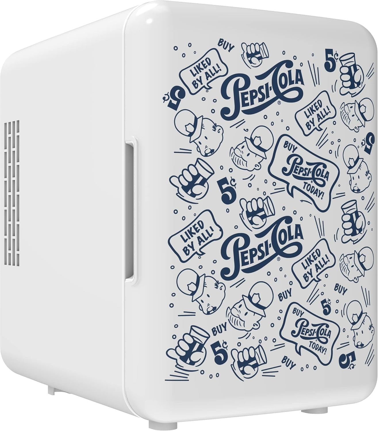 CURTIS MIS150PEP Pepsi Cola Retro Mini Compact Portable Fridge Cooler 4L/6 Cans