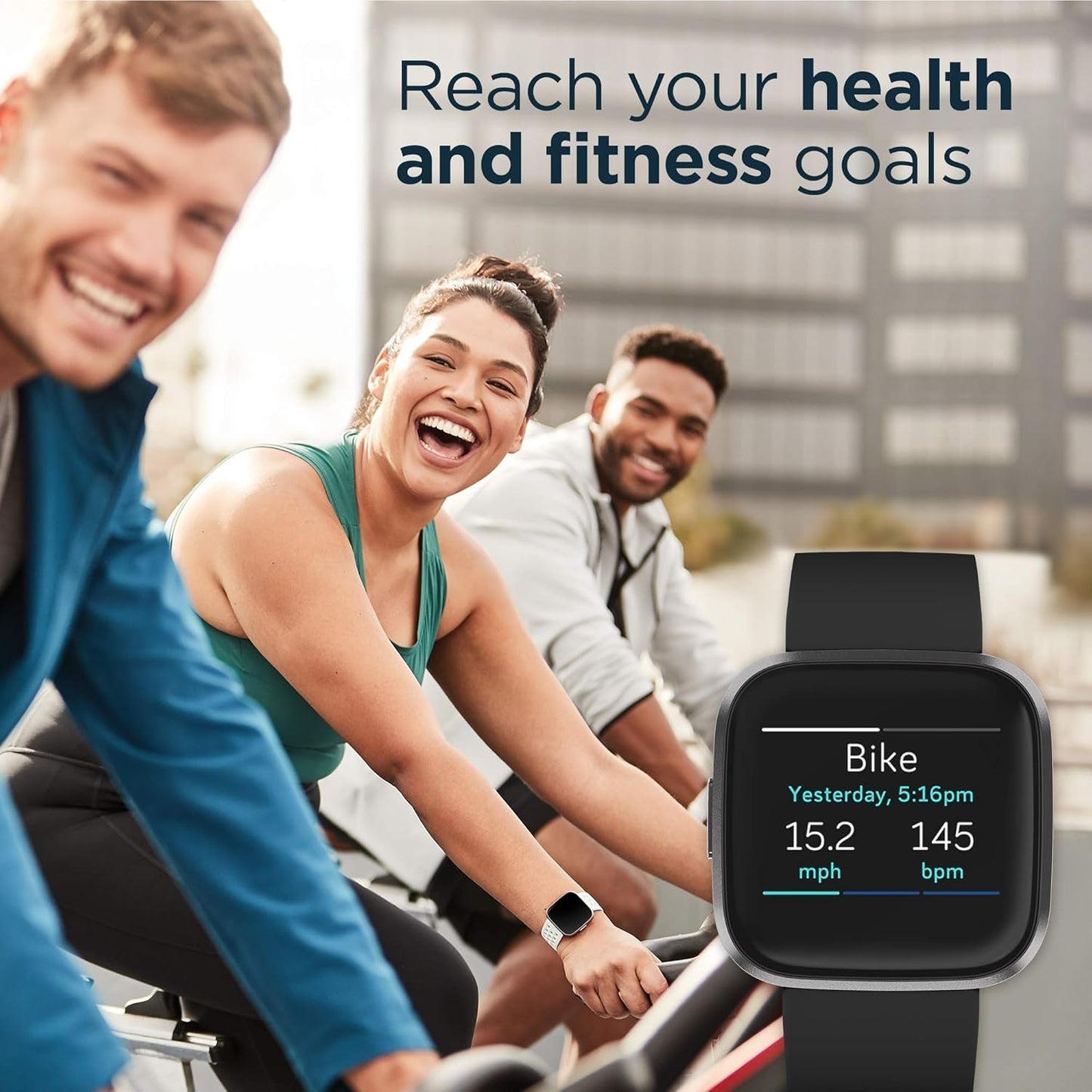 Fitbit Versa 2 Smartwatch Bundle with Small and Large Bands Black FB507BKBKLBNDLB