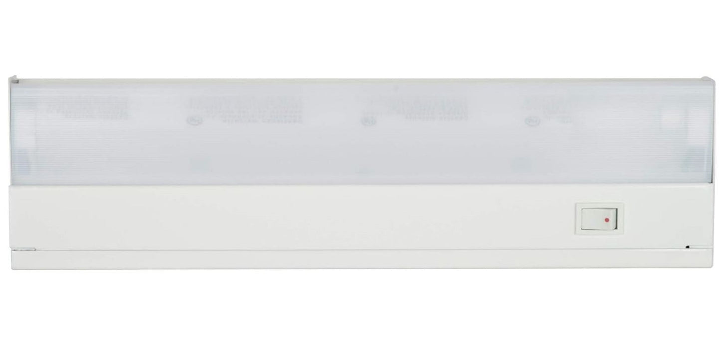 Sunset Lighting 12" 8W Undercabinet with White Acrylic Shades White Finish F9812-30