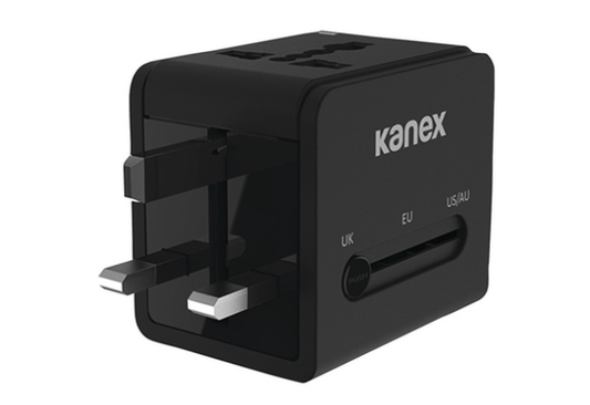 Kanex K160-1057-BK 4-in-1 Power Adapter With USB, Black