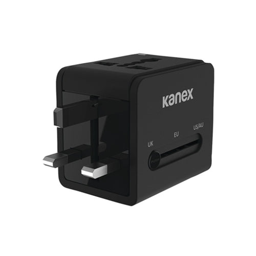 Kanex K160-1057-BK 4-in-1 Power Adapter With USB, Black