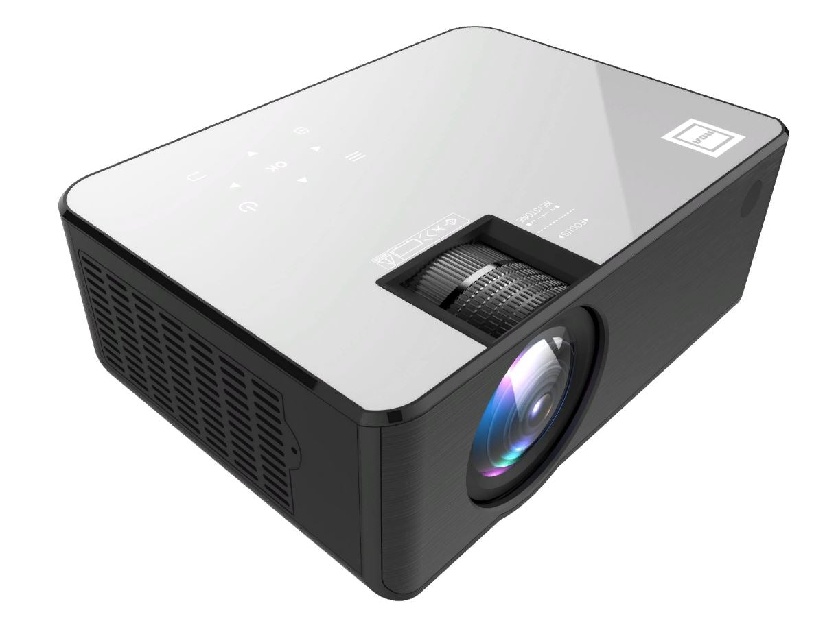 RCA RPJ133 1080P, 30"-150" Picture Size, Built in Bluetooth, HDMI,USB, Remote,Voice Control, Indoor, Outdoor, Smart Home Theater Projector, Includes Roku Streaming Stick