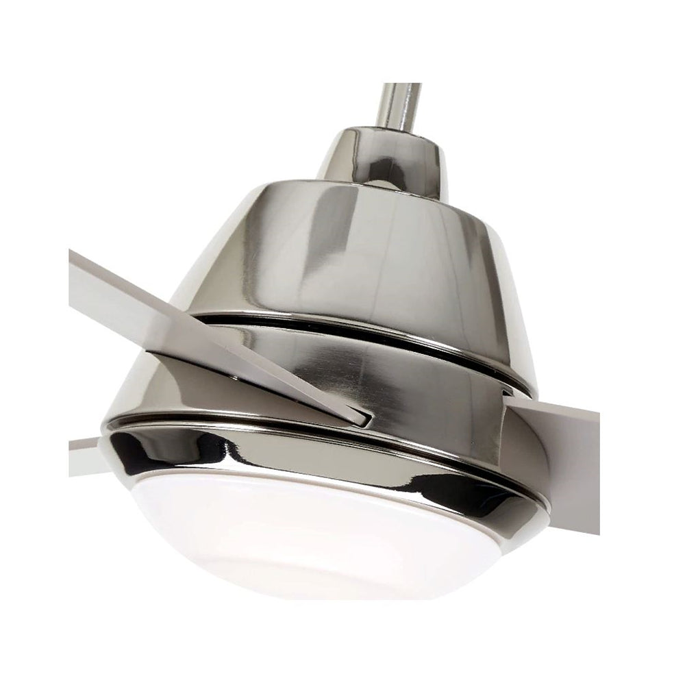 Emerson Geode 52" Polished Nickel Ceiling Fan w/ LED Light Light Gray Blades CF370PN