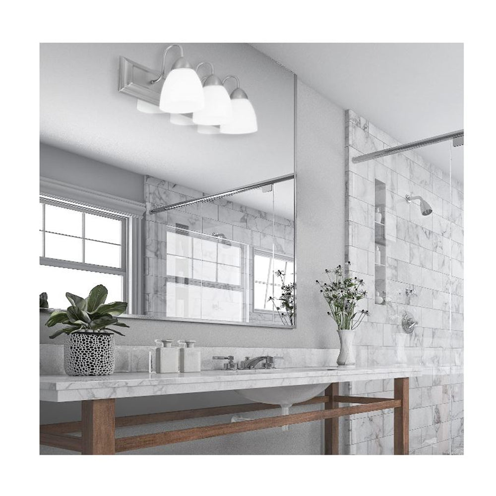 Noble Home 3-Light Bathroom 100W Vanity Light Fixture Satin Nickel WLF3623-53