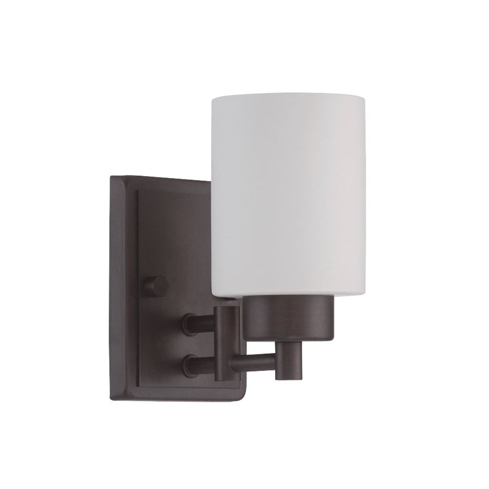 Sunset 1-Light Ledbury Sconce Provincial Bronze Opal Glass F3151-64