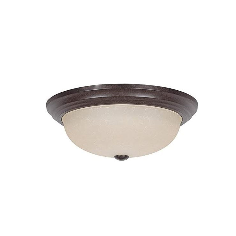 Luminance Traditional 3-Light Flush Mount Tea Stain Rubbed Bronze Finish F7654-62