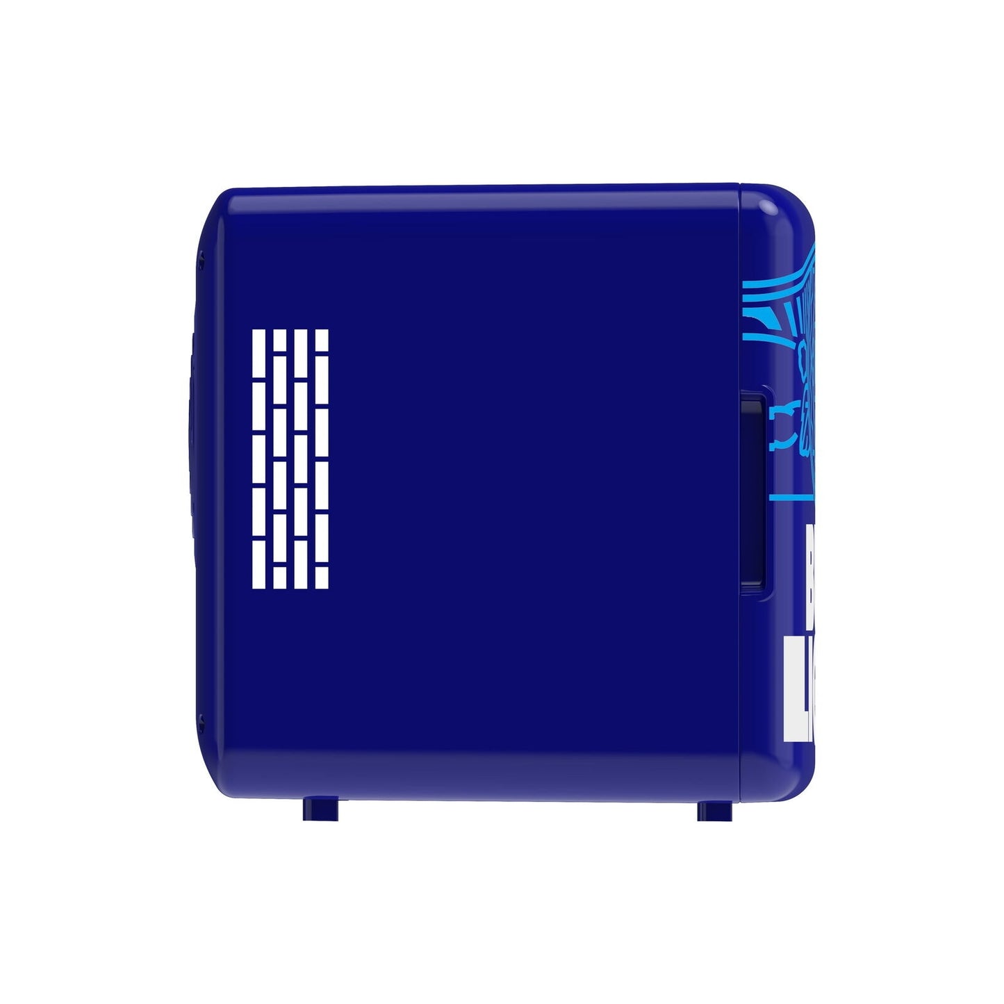 BUD LIGHT Mini Fridge 6 Can/4 Liter Capacity Mini Beverage Cooler Portable Blue MIS137BULT-6COM