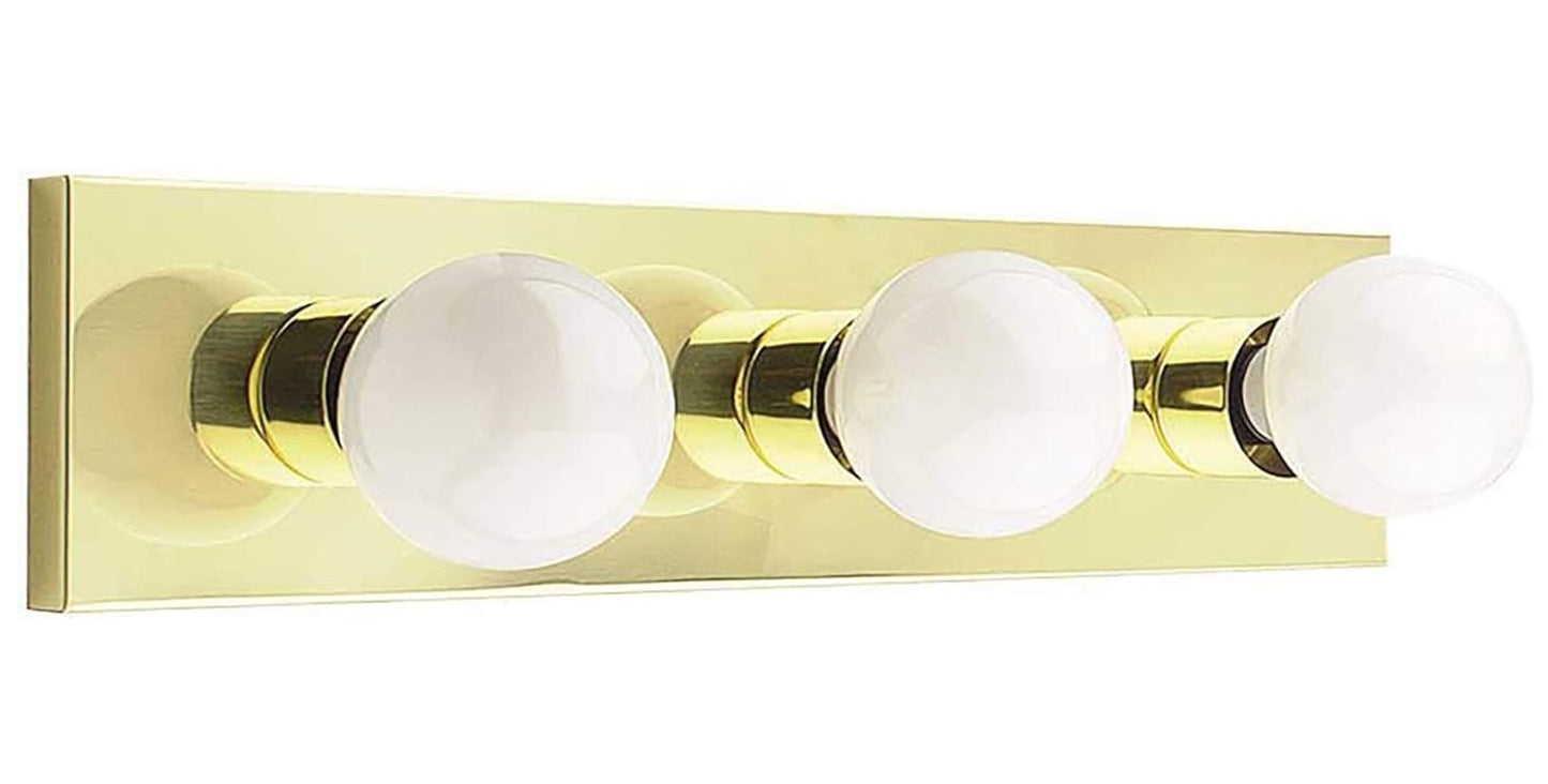 Sunset Lighting 18" 3-Light Vanity Dimmable Polished Brass Finish F2252-10