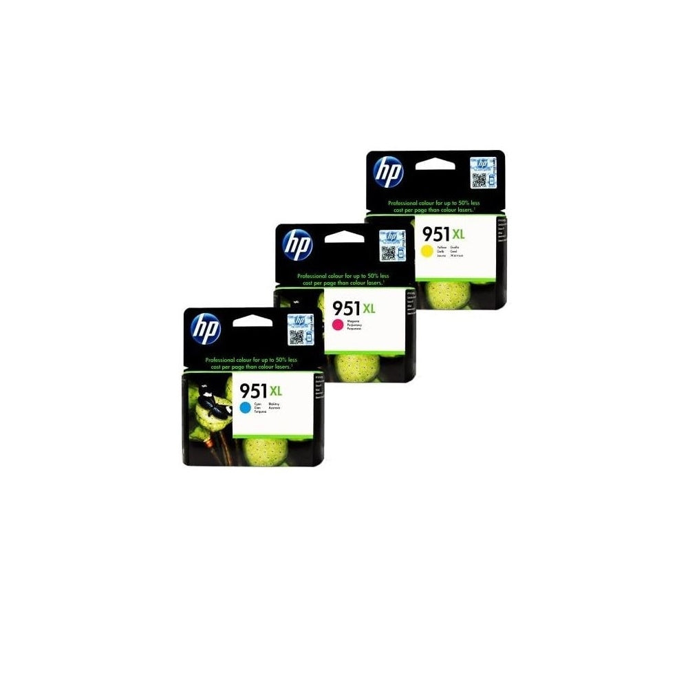 HP 3 X Genuine CR318BN 951XL Combo 3-Color - 1 Cyan XL/ 1 Magenta/ 1 Yellow