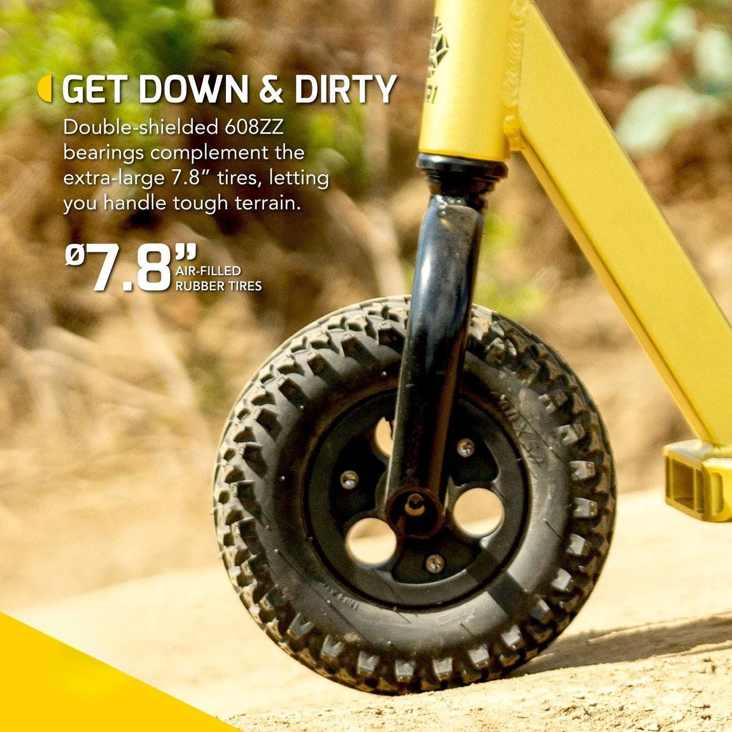 Swagtron KR1 All-Terrain Dirt Kick Scooter ASTM-Certified & Up to 230 lbs.