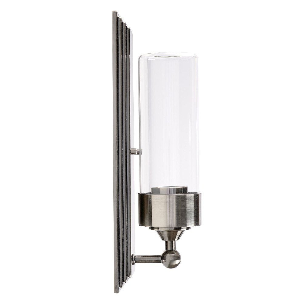 Sunset Lighting F17101-57 Esquire One Light Sconce - Clear Glass, Dimmable - With Antique Gunmetal