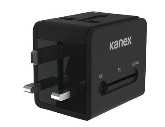 Kanex K160-1057-BK 4-in-1 Power Adapter With USB, Black