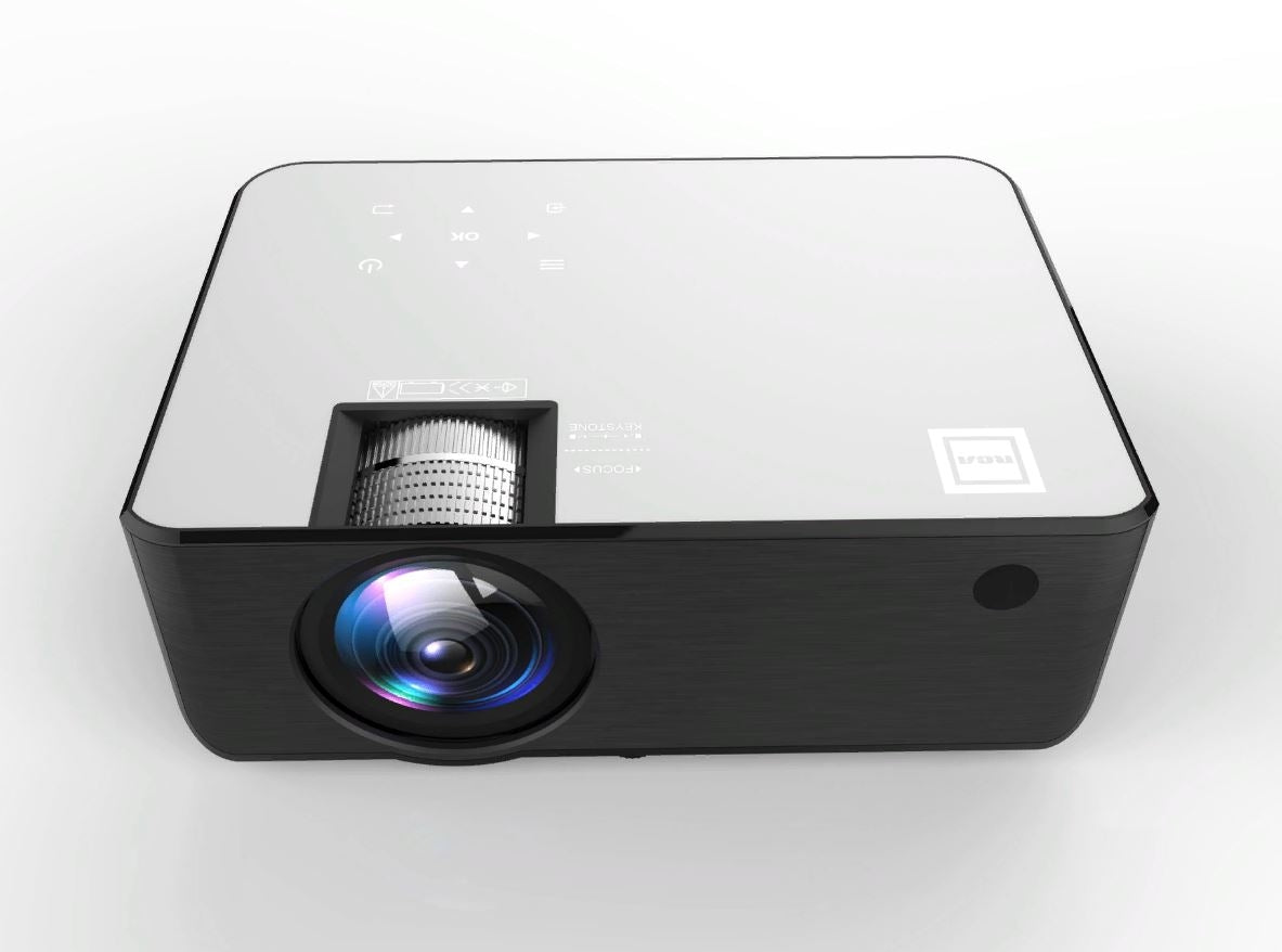 RCA RPJ133 1080P, 30"-150" Picture Size, Built in Bluetooth, HDMI,USB, Remote,Voice Control, Indoor, Outdoor, Smart Home Theater Projector, Includes Roku Streaming Stick
