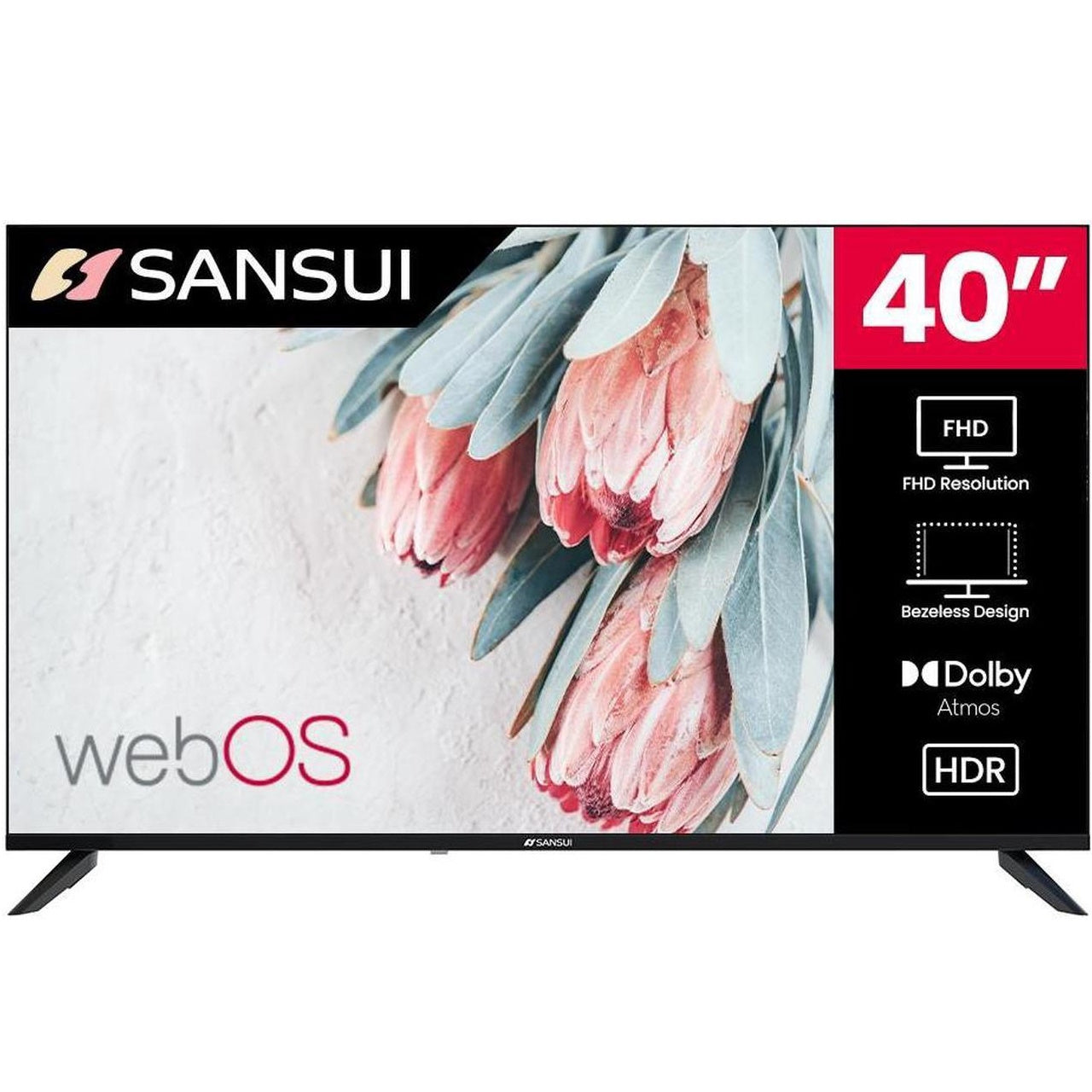 Sansui 40" VA Series 1080p Frameless Design Smart TV w/ Dolby Vision HDR, Dolby Atmos, S40VAFW