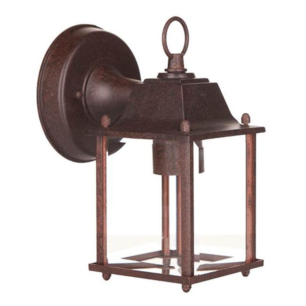 Sunset Lighting F7802-62 Outdoor Lantern with Clear Glass, Rubbed Bronze Finish