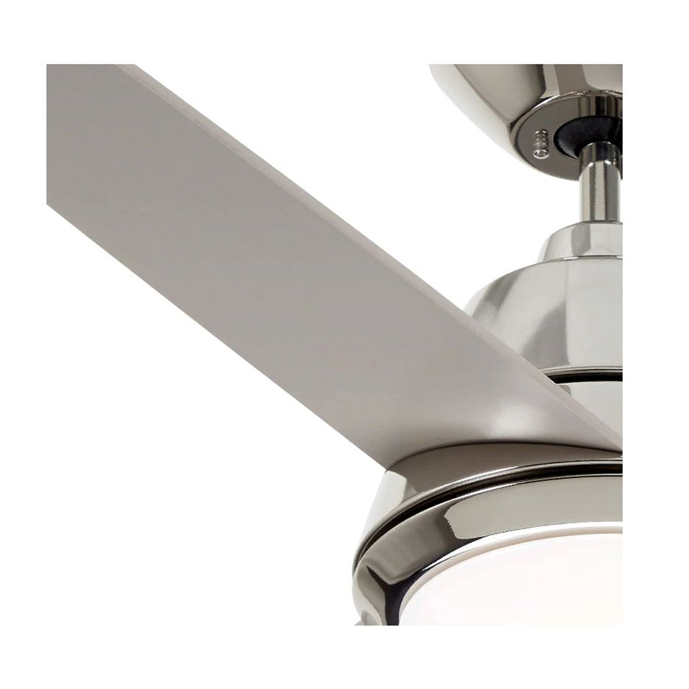 Emerson Geode 52" Polished Nickel Ceiling Fan w/ LED Light Light Gray Blades CF370PN