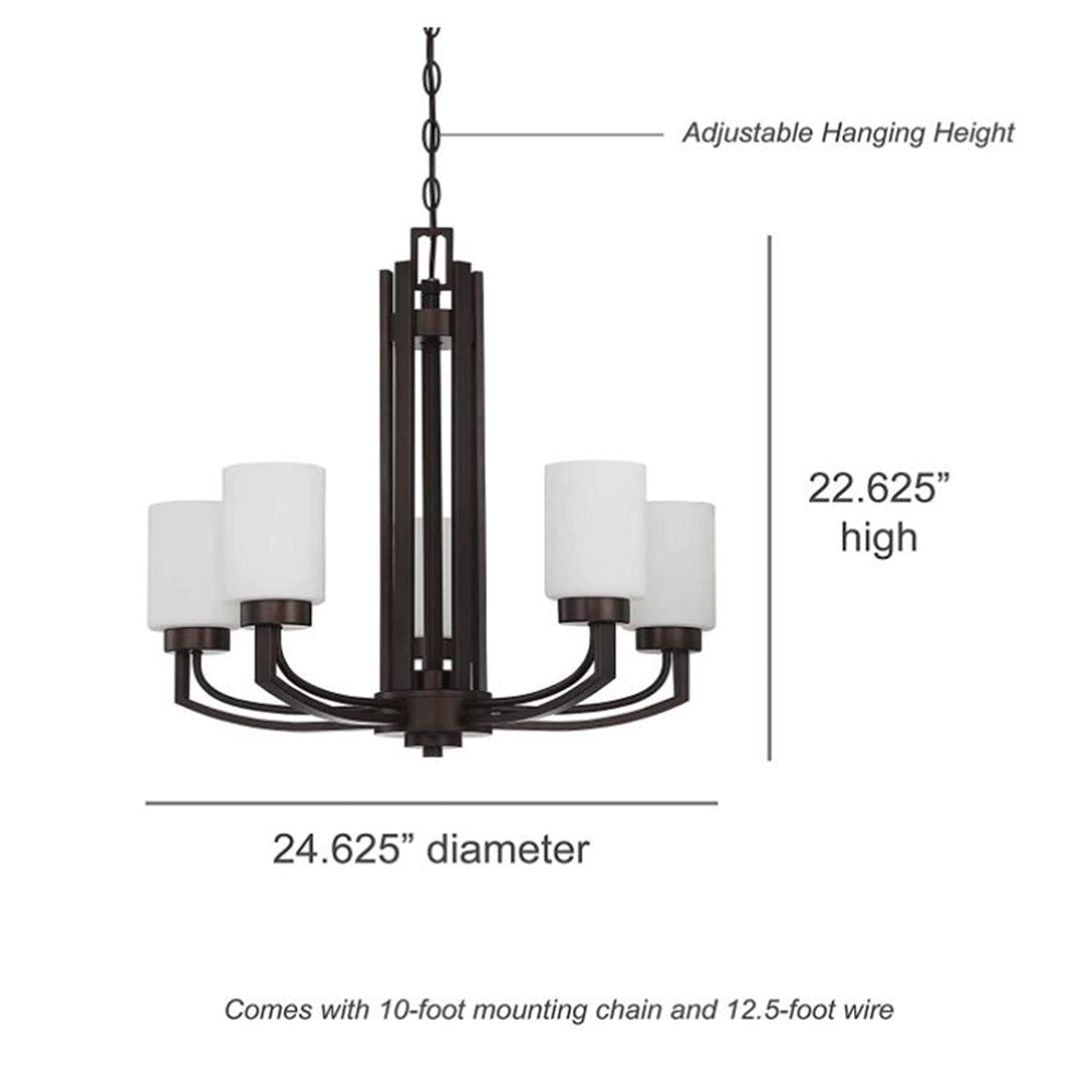 Sunset Lighting Hadley 5-Light 100W Chandelier Provincial Bronze - F22005-64