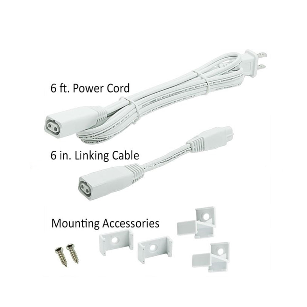 Luminance Sunset Lighting F8816-30-1 Undercabinet, Integrated LED - Poly Carbonate Opal with White Finish