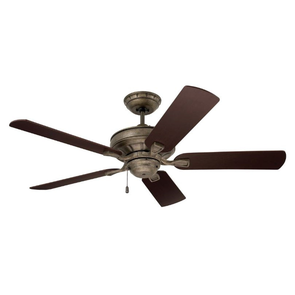 Emerson Bella 52" Vintage Steel Ceiling Fan - Dark Mahogany / Walnut Blades CF452VS
