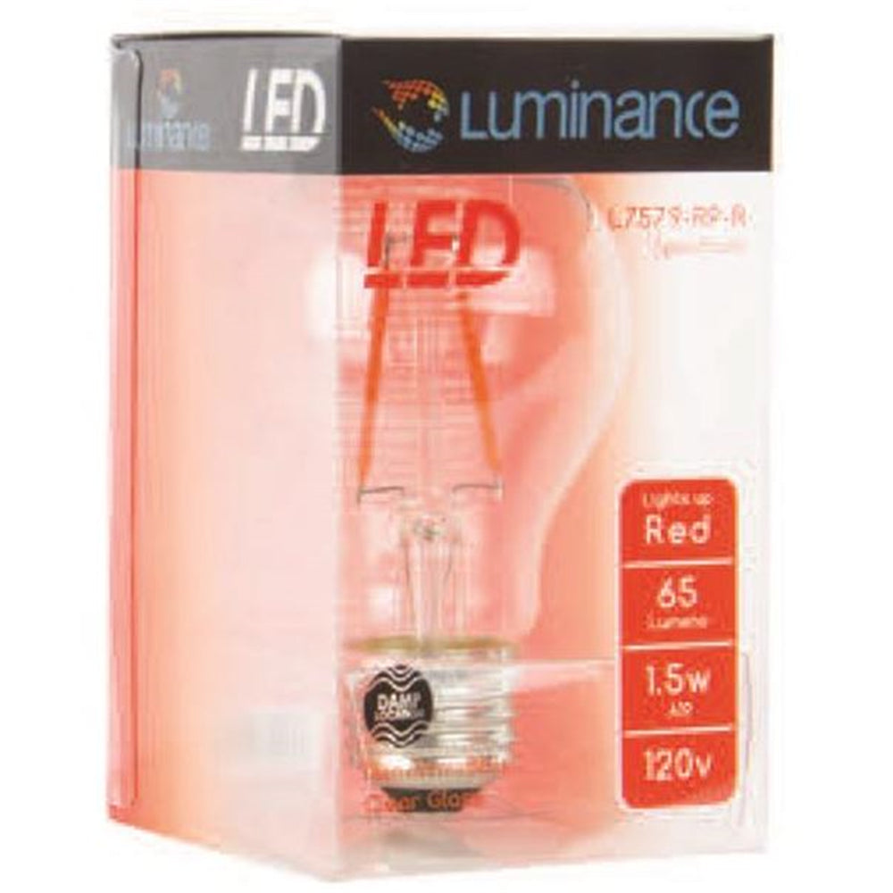 Luminance RGB Bulbs A19 1.5W RED COLOR - L7579-RP-R