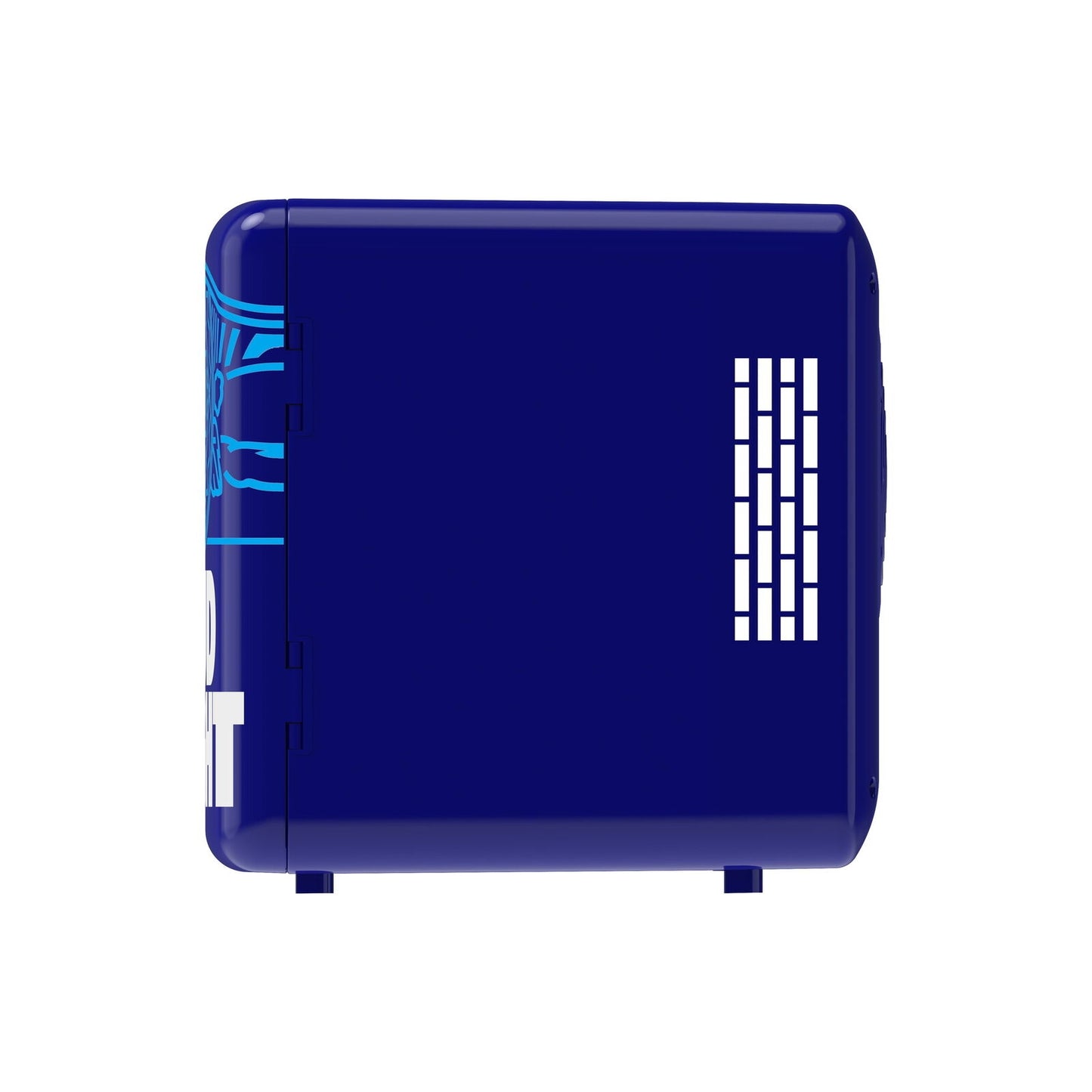BUD LIGHT Mini Fridge 6 Can/4 Liter Capacity Mini Beverage Cooler Portable Blue MIS137BULT-6COM
