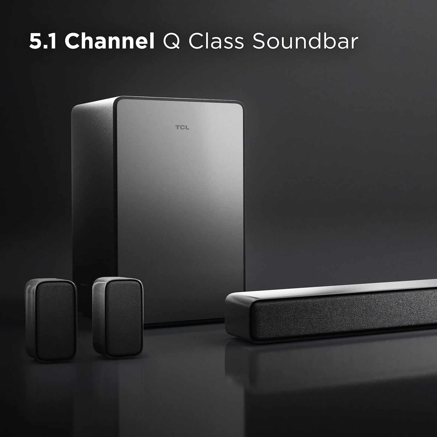 TCL Q Class Premium 5.1 Ch Sound Bar w/ Subwoofer DTS Virtual:X Black Q6510