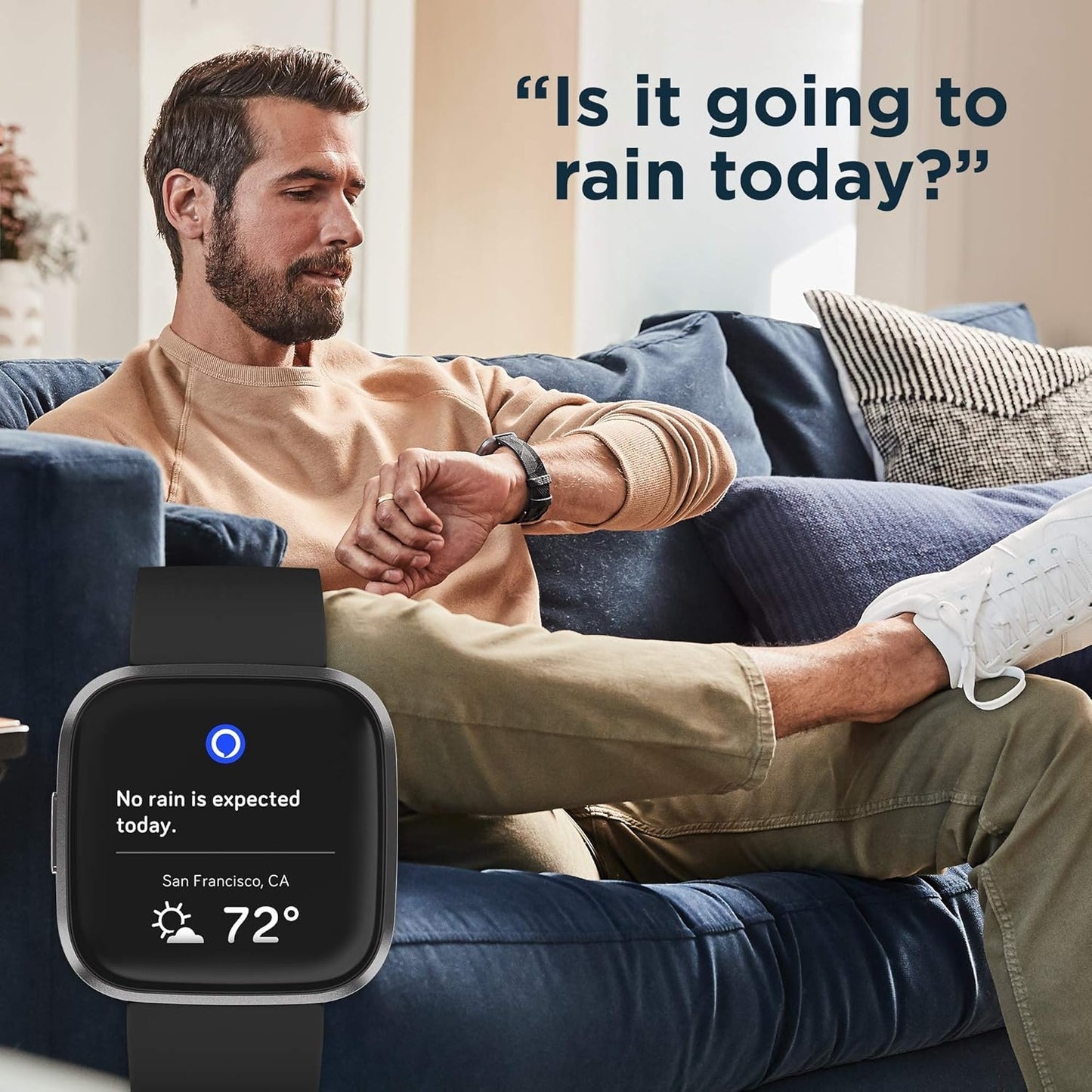 Fitbit Versa 2 Smartwatch Bundle with Small and Large Bands Black FB507BKBKLBNDLB