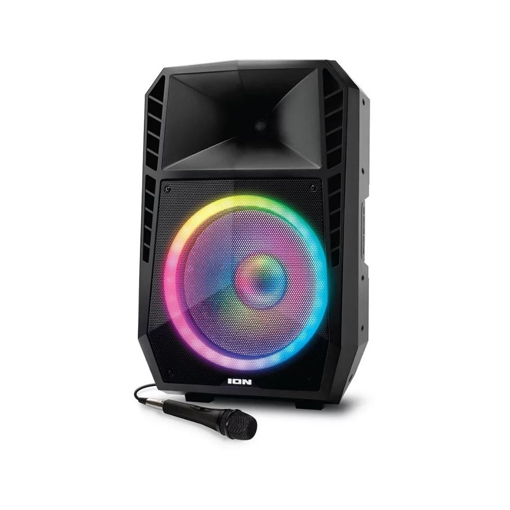 ION Audio Total PA Spartan High-Power Speaker System with Bluetooth, Lights, Stand, and Microphone