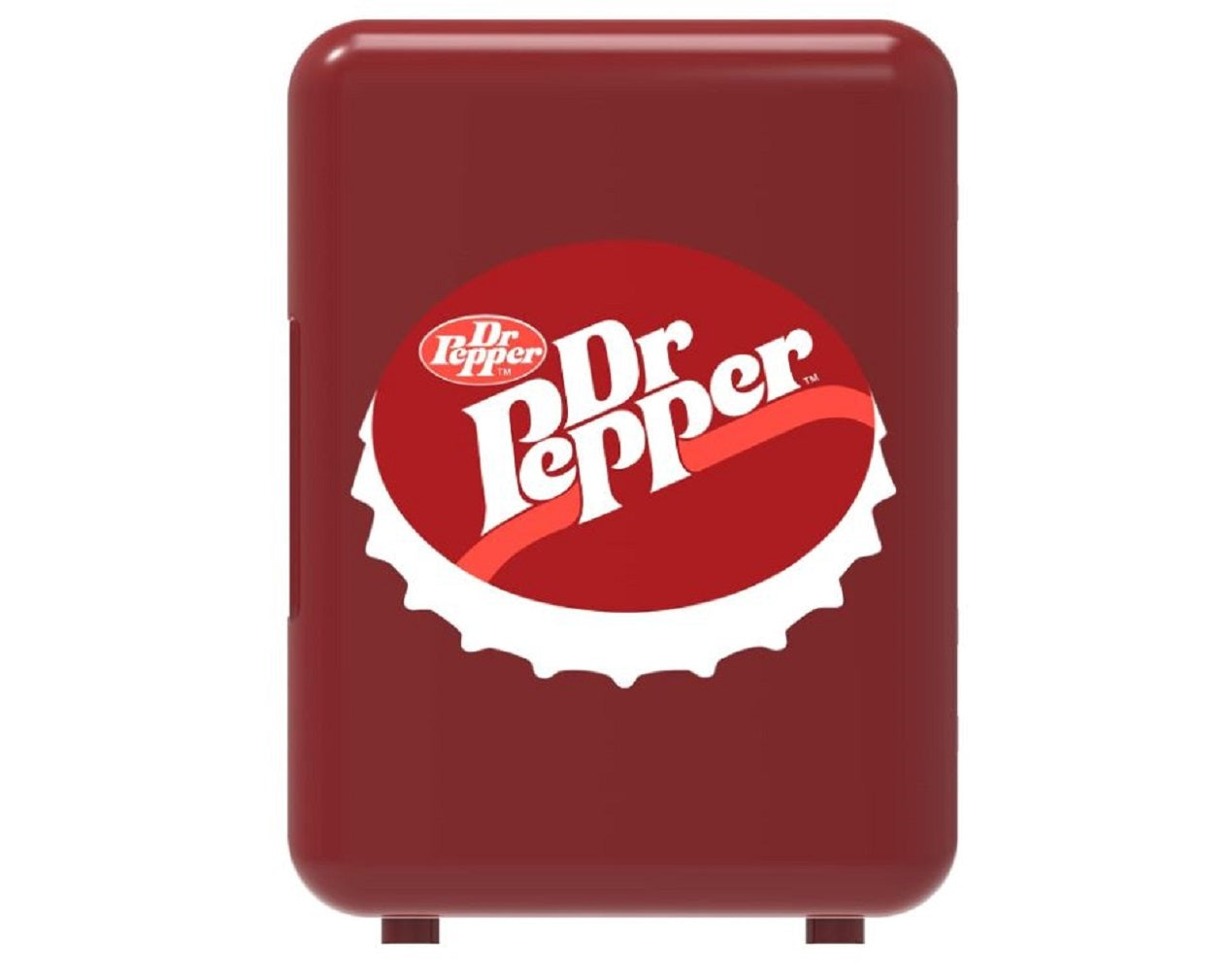 CURTIS MIS153DRP Dr. Pepper Retro Mini Portable Compact Personal Fridge Cooler, 4 Liter Capacity, 6 Cans Maroon, BURGUNDY Certified Refurbished