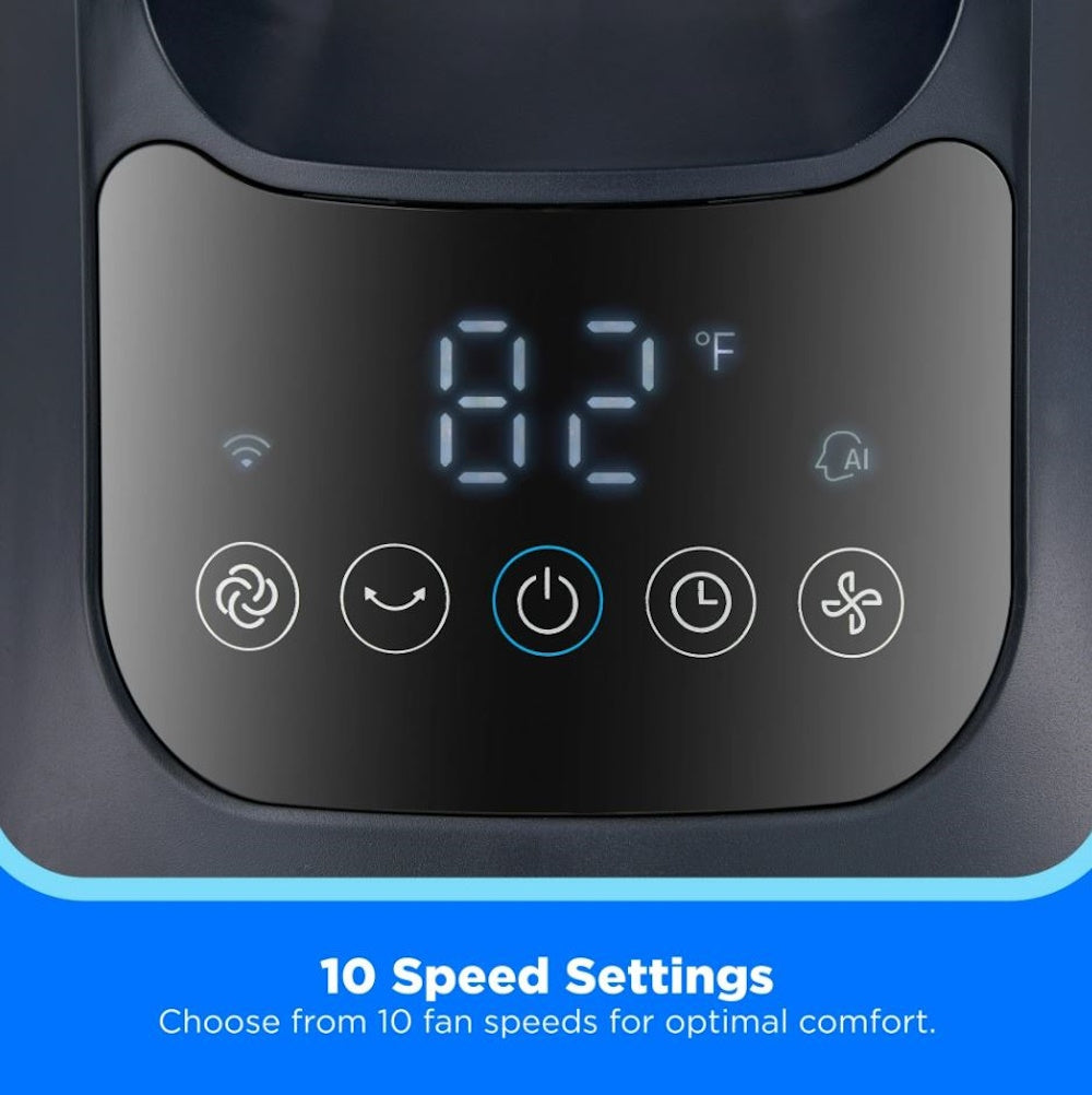 Midea 41" Bladeless Tower Fan & HEPA Air Purifier with Remote Control AMS150-PBW